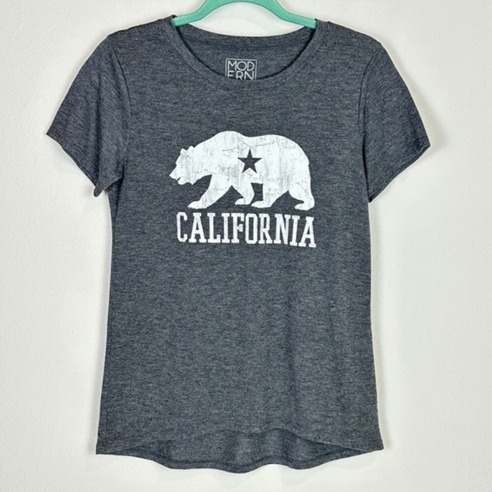 Modern Lux California Bear Short Sleeve Grey T-shirt M